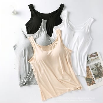 Vanjska trgovina, opskrba ženskim prslukom u stilu veleprodaje, svestran, čiste boje s jastučićem za prsa, dugi remen, može se nositi izvana, tanki stil