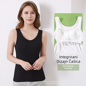 Vanjska trgovina, opskrba ženskim prslukom u stilu veleprodaje, svestran, čiste boje s jastučićem za prsa, dugi remen, može se nositi izvana, tanki stil