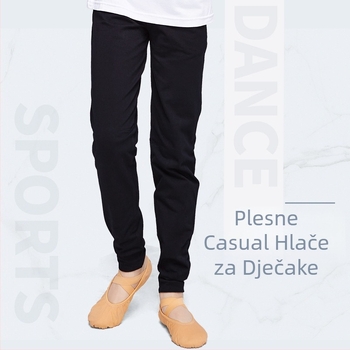 Plesne hlače, mrkva, široke hlače od likre, pamuka, crne, za dječake, hlače za jogu, jesenske tajice za ispite