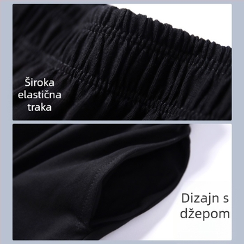 Plesne hlače, mrkva, široke hlače od likre, pamuka, crne, za dječake, hlače za jogu, jesenske tajice za ispite