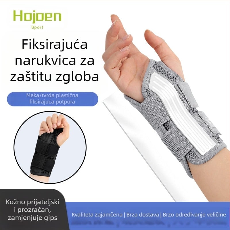 Steznik za zglob za muškarce i žene s potporom od čelične ploče, prozračnim remenom za zglob za fiksaciju zgloba i zaštitu dlana