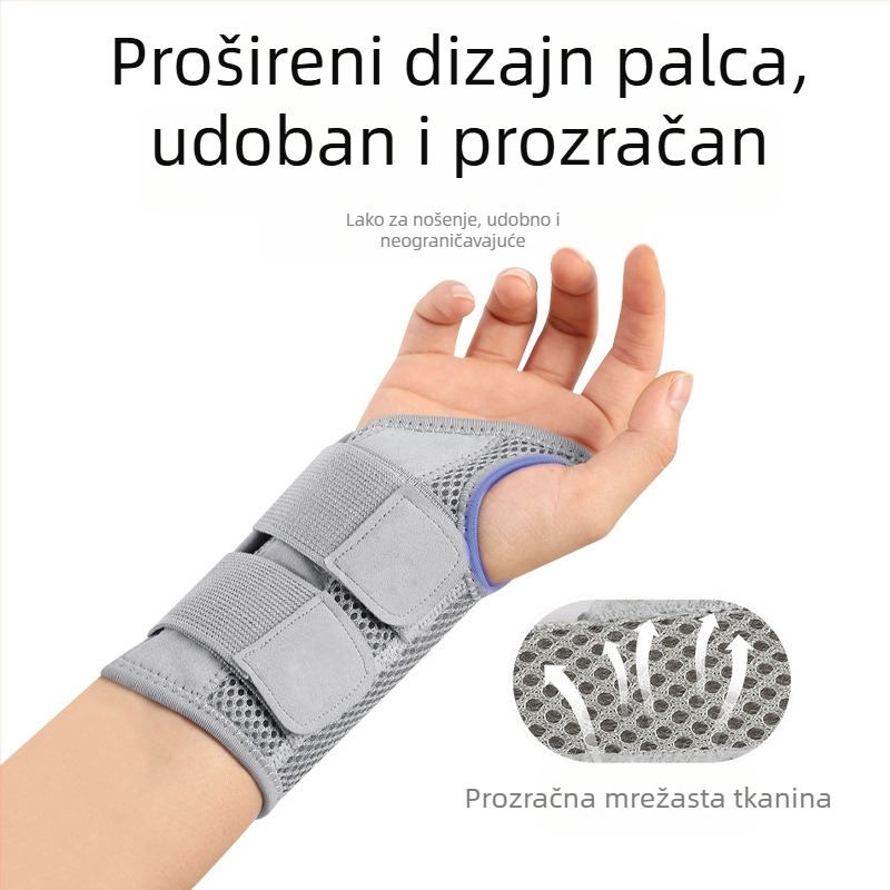 Steznik za zglob za muškarce i žene s potporom od čelične ploče, prozračnim remenom za zglob za fiksaciju zgloba i zaštitu dlana