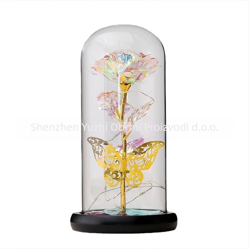 Amazon Eternal Flower stakleni poklopac 520 Tanabata cvijeća poklon kutija s ružom za djevojku kreativni rođendanski poklon