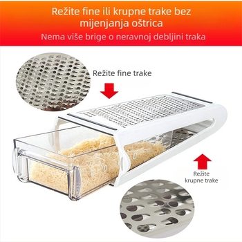 Višenamjenski ribež za sir i maslac, kuhinjski gadget, dvostrani vertikalni ribež za krumpir i sir, povrće i voće
