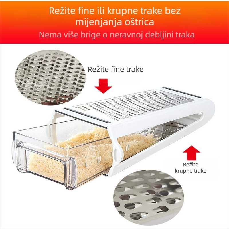 Višenamjenski ribež za sir i maslac, kuhinjski gadget, dvostrani vertikalni ribež za krumpir i sir, povrće i voće