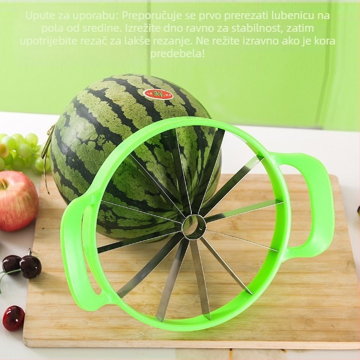 Veliki alat za rezanje lubenice, razdjelnik za voće od nehrđajućeg čelika, kućanski rezač lubenice, razdjelnik za rezanje, veleprodaja