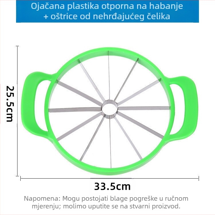 Veliki alat za rezanje lubenice, razdjelnik za voće od nehrđajućeg čelika, kućanski rezač lubenice, razdjelnik za rezanje, veleprodaja