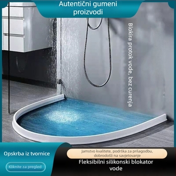 Silikonska savitljiva vodena barijera, vodootporna barijera za kupaonske artefakte, vodootporna barijera za WC, vodena barijera za tuš kabinu, podna barijera