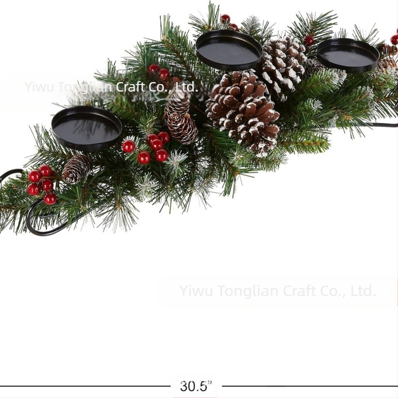 Novi božićni sklopivi vijenac od svijećnjaka, ukrasi za svijeće, božićni ukrasi, rekviziti za aranžman božićnih scena, ukrasi
