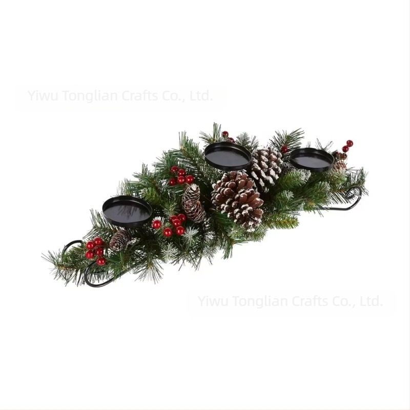 Novi božićni sklopivi vijenac od svijećnjaka, ukrasi za svijeće, božićni ukrasi, rekviziti za aranžman božićnih scena, ukrasi