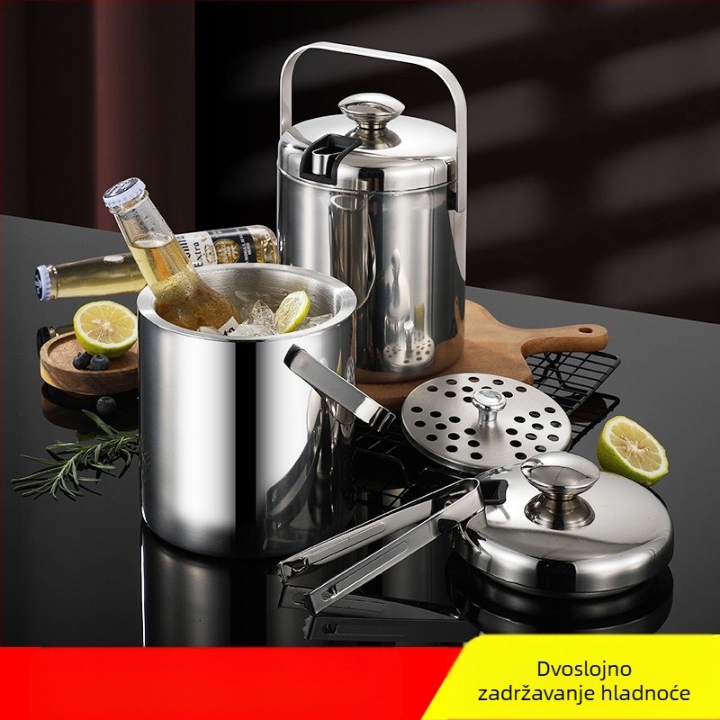 Tvornica izravno od nehrđajućeg čelika 304, dvoslojni KTV kanta za led, prijenosna kanta za pivo, šampanjac, bar, kanta za vino