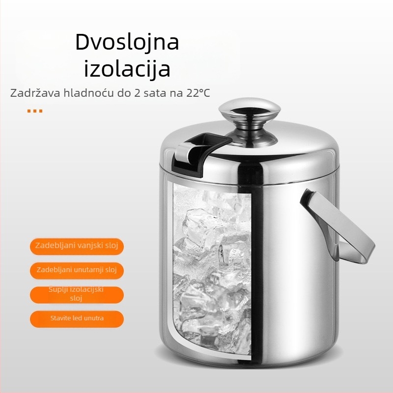 Tvornica izravno od nehrđajućeg čelika 304, dvoslojni KTV kanta za led, prijenosna kanta za pivo, šampanjac, bar, kanta za vino
