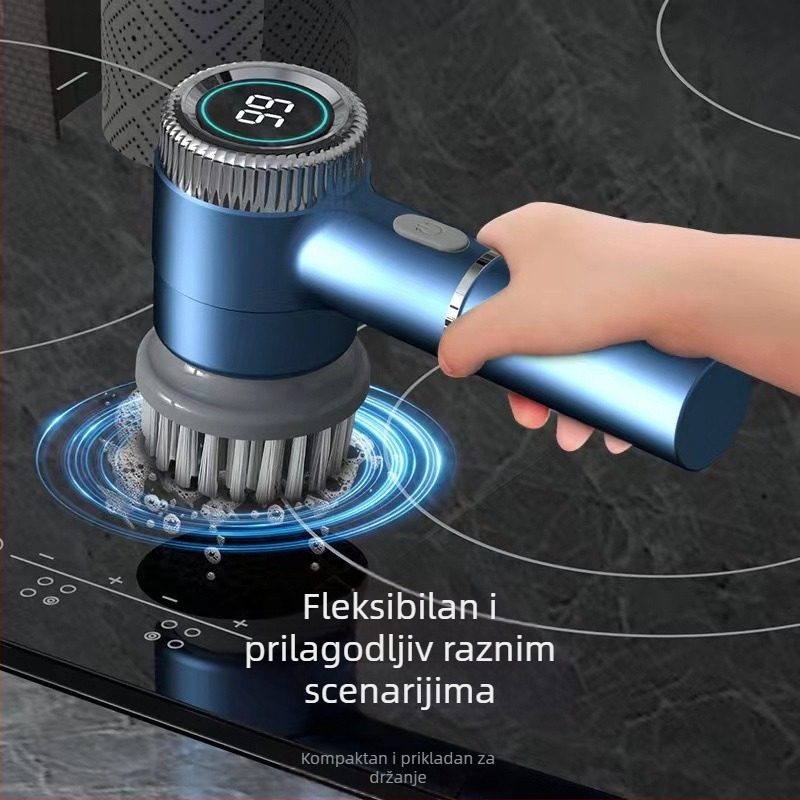 Električna četka za lonce, punjiva četka za čišćenje posuđa, višenamjenska ručna bežična četka za pranje lonca, kuhinjski električni alat za pranje posuđa