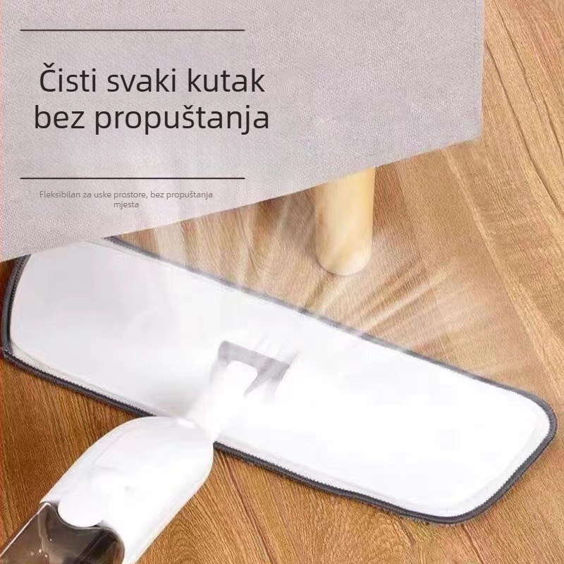 Mop s raspršivačem vode, mokro i suho čišćenje u kućanstvu, mop s raspršivačem vode, velikog kapaciteta, periv ručno, ravni mop, lijeni mop