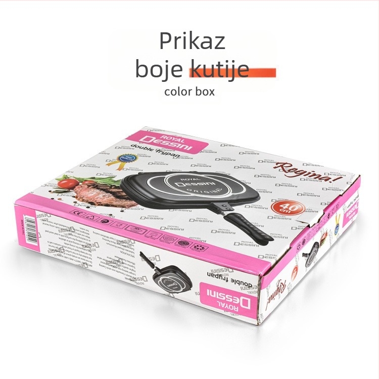 Aluminijska višenamjenska dvostrana tava za prženje s neprianjajućim slojem, tava za prženje odreska, tava za doručak, tava za pečenje