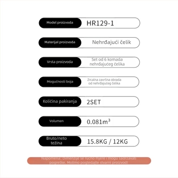 Set od 6 lonaca za juhu od nehrđajućeg čelika za kućanstvo, izvozno kuhinjsko posuđe, kombinacija lonaca za juhu, prekogranični plinski binauralni lonac za mlijeko