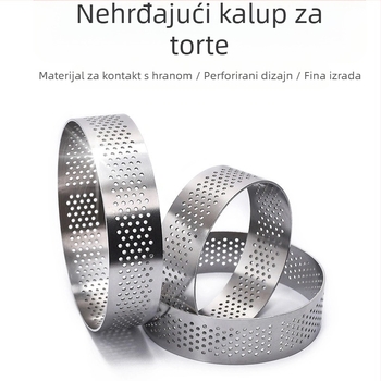 Prsten za mousse od nehrđajućeg čelika, okrugli prsten za tortu, kuhinjski kalup za pečenje, kalup za mousse od torte