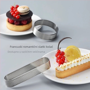 Prsten za mousse od nehrđajućeg čelika, okrugli prsten za tortu, kuhinjski kalup za pečenje, kalup za mousse od torte