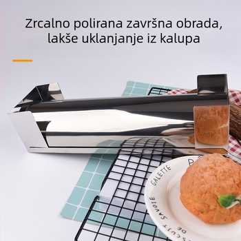 Alat za pečenje, kalup za torte u obliku slova U, alat za dugi kruh, kalup za sendviče, kućanski kalup za torte od nehrđajućeg čelika s neprianjajućim slojem