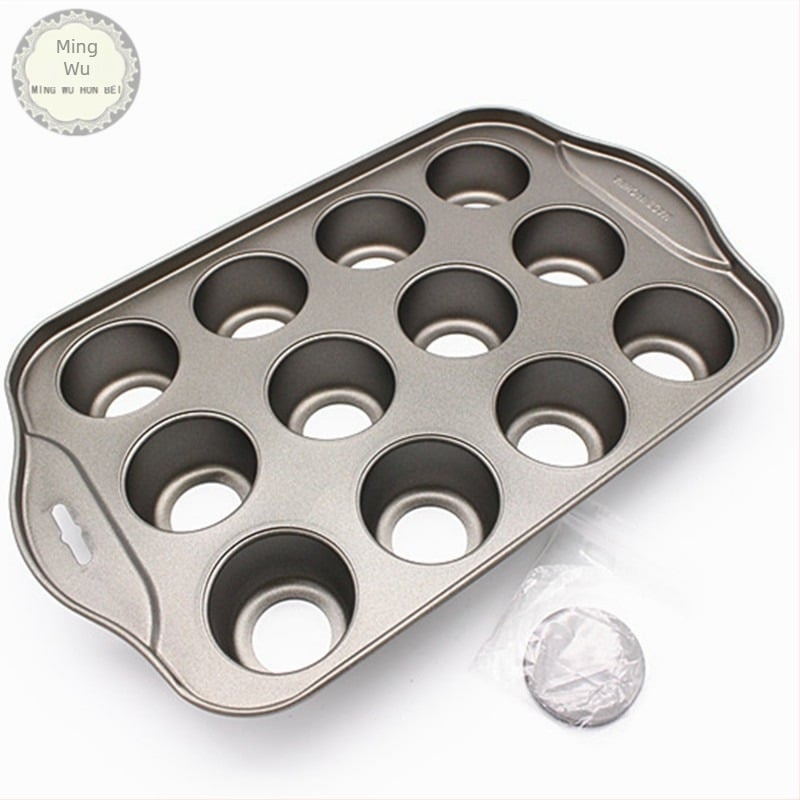 12-dijelni okrugli kalup za mini muffine s ravnim dnom, DIY kalup za pečenje muffina od papirnatih čaša, kalup za pečenje od 12 dijelova