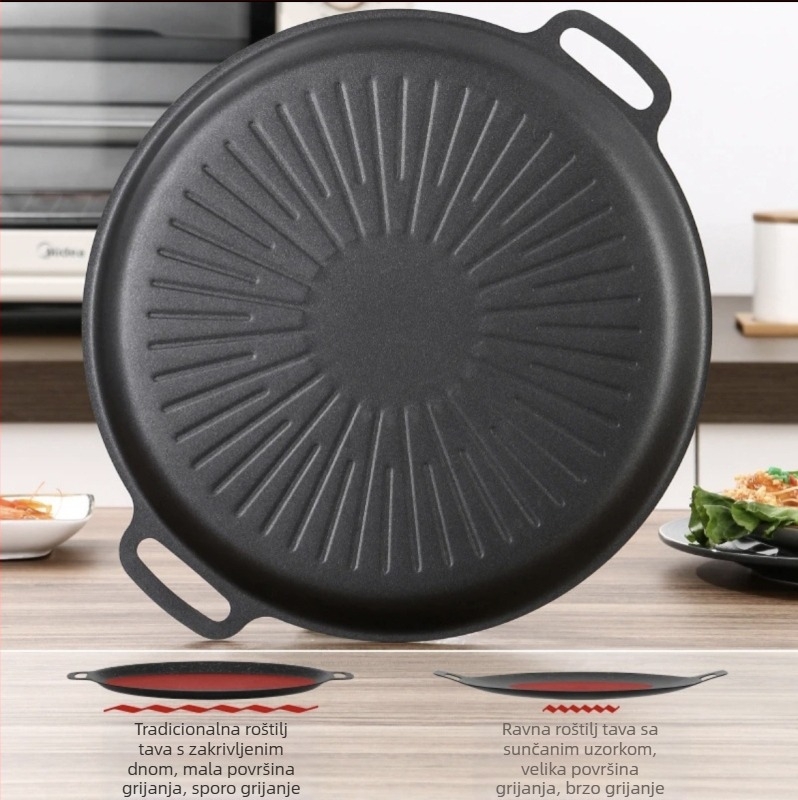 Korejska ploča za roštilj, vanjska, kamperska, neprianjajuća tava, ploča za roštilj za piknik, roštilj, zabavu, roštilj, Maifan kamen