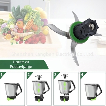 [Ekskluzivno za prekogranični rad] Pogodno za TM5/6 oštricu od nehrđajućeg čelika Thermomix Zamjenski pribor TM5/6 najlonski nož