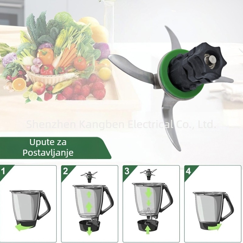 [Ekskluzivno za prekogranični rad] Pogodno za TM5/6 oštricu od nehrđajućeg čelika Thermomix Zamjenski pribor TM5/6 najlonski nož