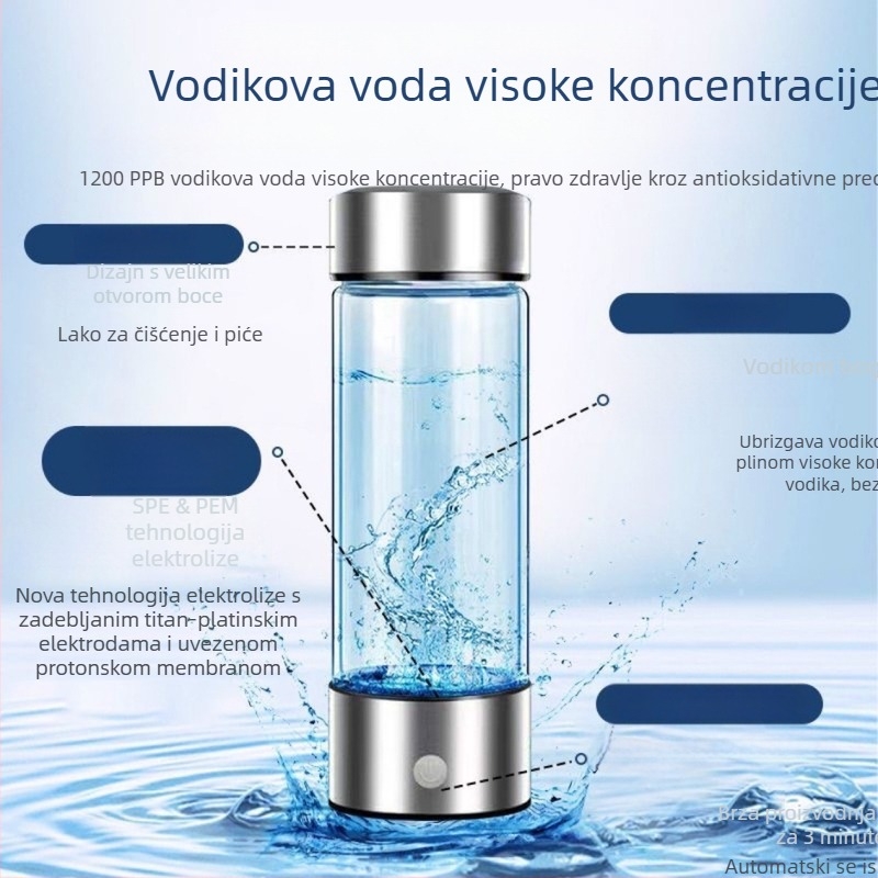 Tvornica izravno od tvornice, prijenosna vodikova čaša za vodu, čaša za vodu SPE, PEM tehnologija, vodikova čaša za vodu na zalihi