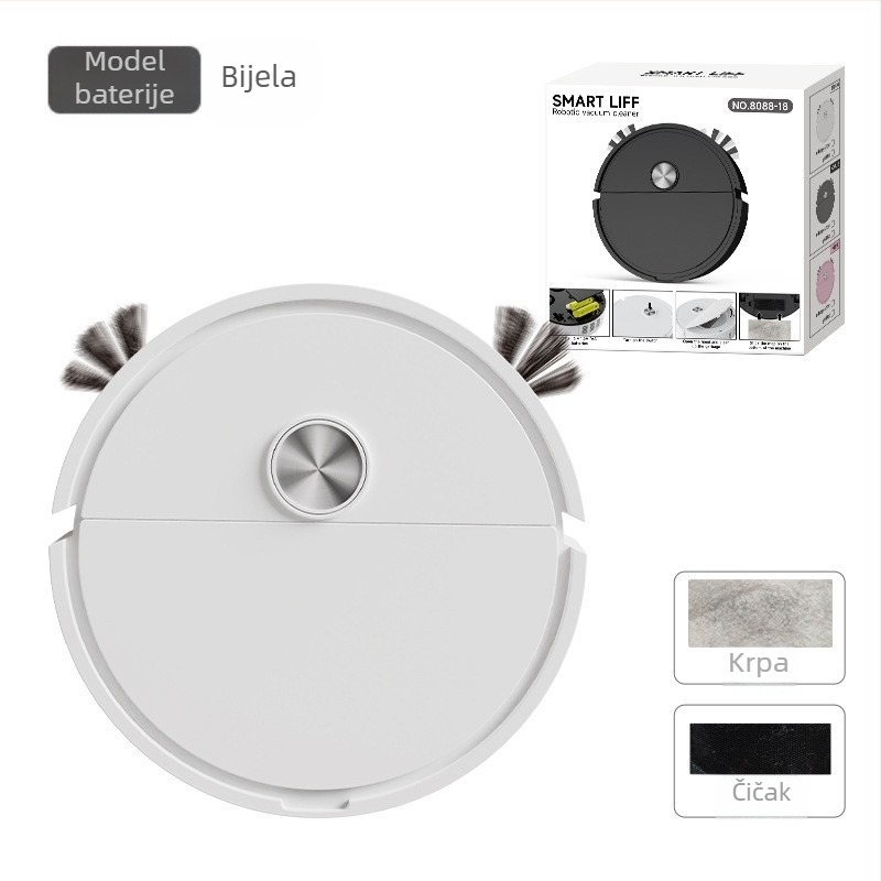 Inteligentni stroj za metenje, usisavač za čišćenje, automatski robot za metenje, mali kućanski aparati, poklon stroj za ribanje poda, metenje, usisavanje i brisanje podova sve u jednom