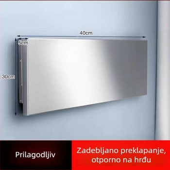 Jednoslojni zidni stalak od nehrđajućeg čelika, Jednoslojni zidni stalak za pohranu, Stalak za začine, Sklopivi zidni stalak za kuhinju