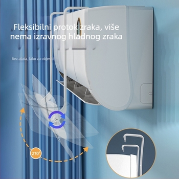 2025 Novi izlaz zraka za klima uređaj, posebna pregrada, deflektor vjetra protiv izravnog puhanja, zidni, univerzalni prijenosni deflektor vjetra