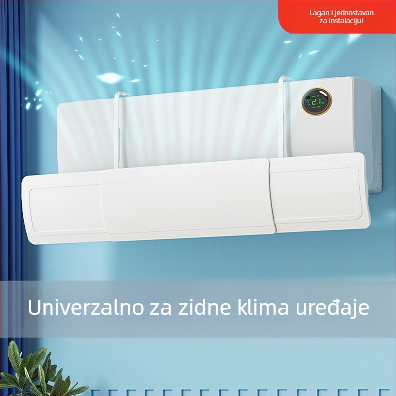 2025 Novi izlaz zraka za klima uređaj, posebna pregrada, deflektor vjetra protiv izravnog puhanja, zidni, univerzalni prijenosni deflektor vjetra