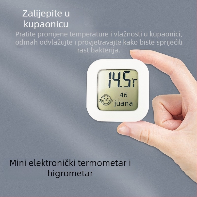 Mini elektronički higrometar, mali termometar za kućne ljubimce, higrometar za mokro i suho, digitalni termometar s zaslonom