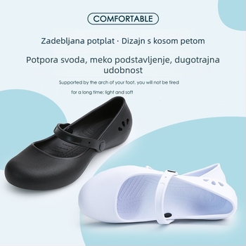 Platinaste elegantne ljetne okrugle niske udobne cipele za medicinske sestre, cipele za majke, sandale na zalihi 112