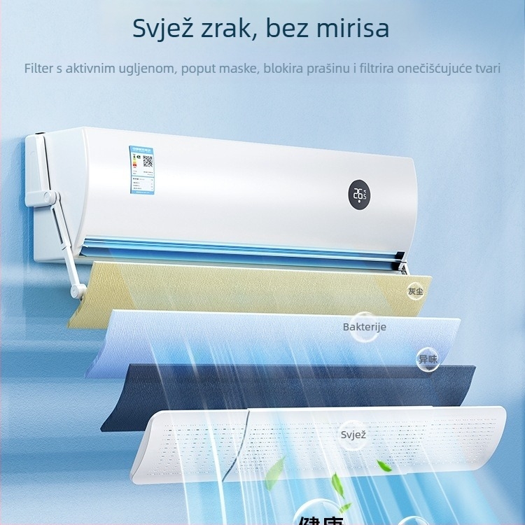 Vjetrobransko staklo klima uređaja, pregrada za izlaz zraka protiv izravnog puhanja, zavjesa za usmjeravanje vjetra, univerzalno vjetrobransko staklo Midea Gree