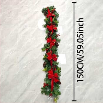 Hua Mo 2025 Prekogranični Temu Nova božićna tkanina od ratana Božićna atmosfera Dvorišna vrata Viseća DIY dekoracija Stepenice