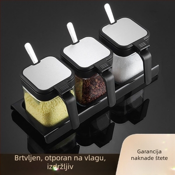 Staklenka za začine u kuhinji, staklenka za sol, staklenka za začine, sol za kućanstvo, kutija za začine od MSG-a