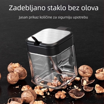Staklenka za začine u kuhinji, staklenka za sol, staklenka za začine, sol za kućanstvo, kutija za začine od MSG-a