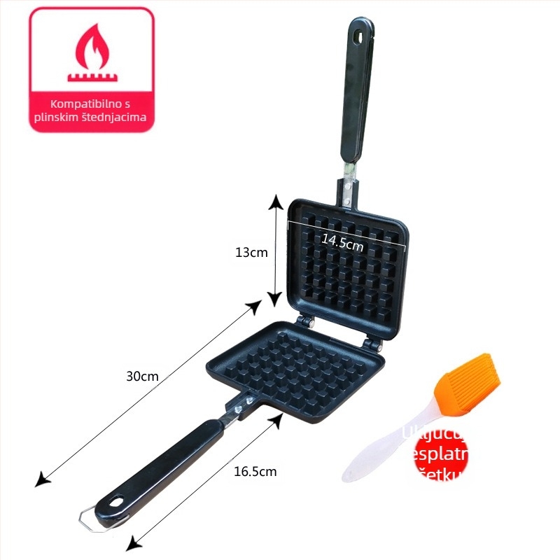 Kalup za vafle na plin za kućanstvo Kalup za kolače Stroj za vafle Kalup za pečenje Love Waffle