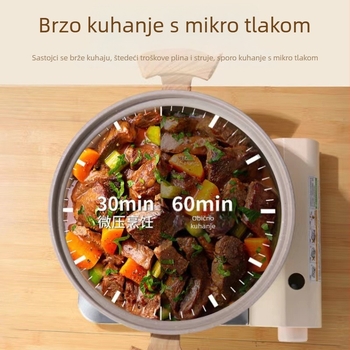 Tvornički novo, mikrotlačni lonac, višenamjenski lonac za kuhanje, kućanski lonac s neprianjajućim slojem, lonac za juhu, indukcijsko kuhalo, plinski štednjak, univerzalni