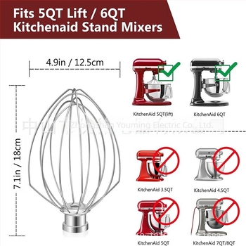 KN256WW 6QT žica za šlag od nehrđajućeg čelika KitchenAid vertikalni kuhinjski pribor za mikser Treasure