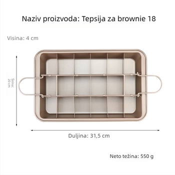 na zalihi 18 bijelih čvrstih dnom kvadratnih neprianjajućih kalupa za pečenje kruha kalup za torte alati za pečenje Brownie Pan