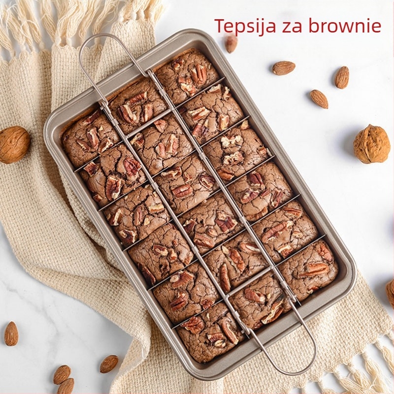 na zalihi 18 bijelih čvrstih dnom kvadratnih neprianjajućih kalupa za pečenje kruha kalup za torte alati za pečenje Brownie Pan