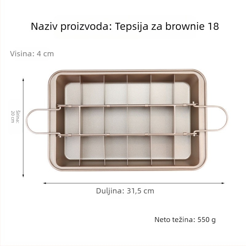 na zalihi 18 bijelih čvrstih dnom kvadratnih neprianjajućih kalupa za pečenje kruha kalup za torte alati za pečenje Brownie Pan