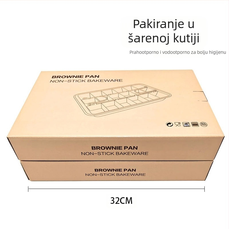 na zalihi 18 bijelih čvrstih dnom kvadratnih neprianjajućih kalupa za pečenje kruha kalup za torte alati za pečenje Brownie Pan