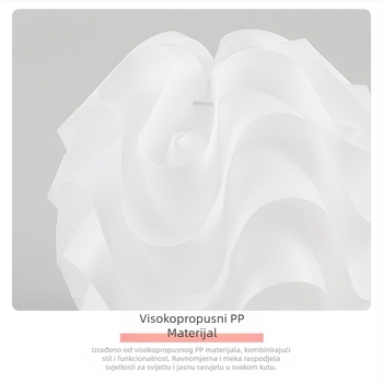 PP Wave Ball Lampshade Cafe Restaurant Simple Creative Round Luster Spavaća soba Lampshade Shell Podna lampa Veleprodaja