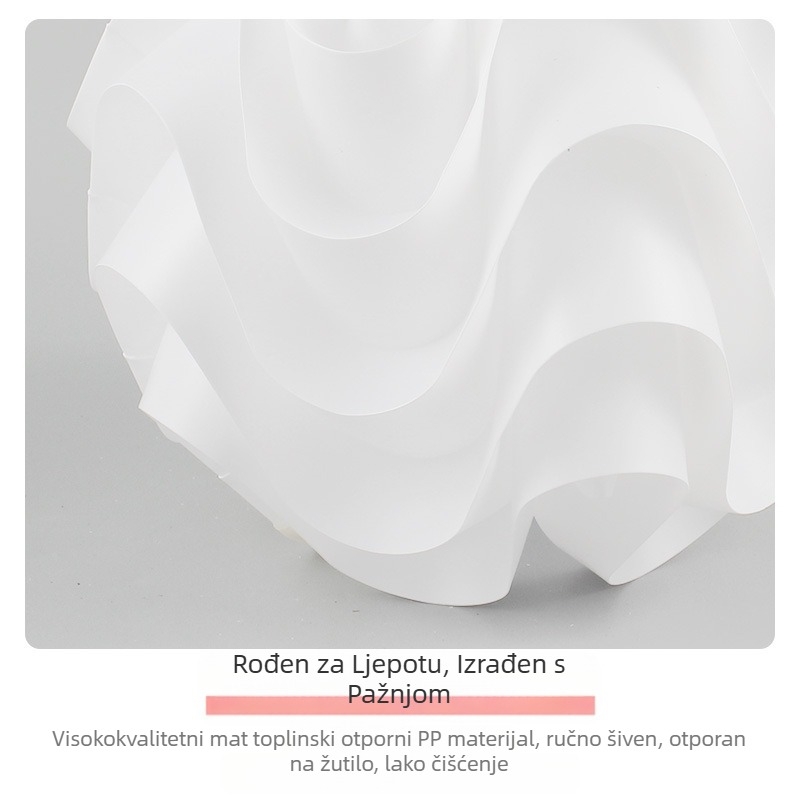 PP Wave Ball Lampshade Cafe Restaurant Simple Creative Round Luster Spavaća soba Lampshade Shell Podna lampa Veleprodaja