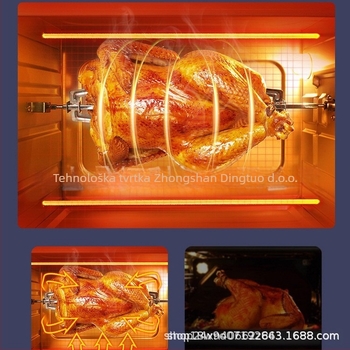 Električna pećnica prikladna za pečenje u kavezu s rotirajućim bubnjem za pečenje kikirikija, sjemenki dinje, orašastih plodova, kestena, pečenje u kavezu od nehrđajućeg čelika za pečenje zrna kave