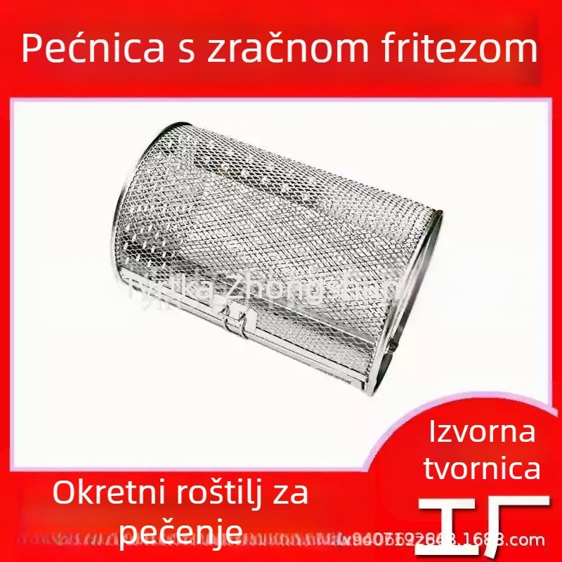 Električna pećnica prikladna za pečenje u kavezu s rotirajućim bubnjem za pečenje kikirikija, sjemenki dinje, orašastih plodova, kestena, pečenje u kavezu od nehrđajućeg čelika za pečenje zrna kave