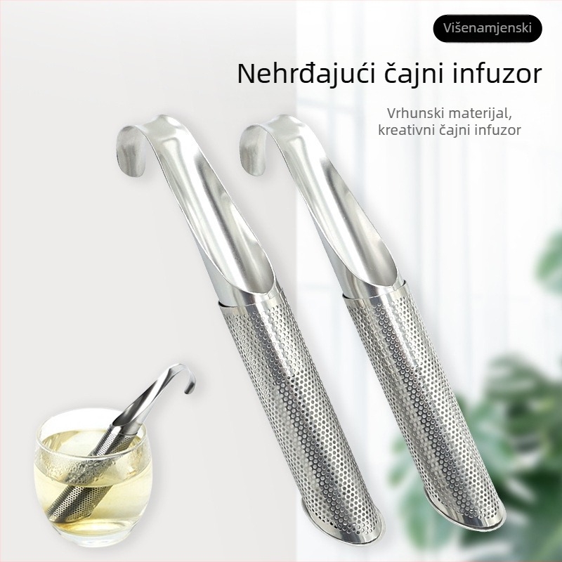 304 Nehrđajući čelik Cijev Viseći Čajni Infuser Čaj Propuštanje Cijev Ručka Filter Propuštanja Čaja Čajna Žlica s Ručkom Čaj Set Čaj